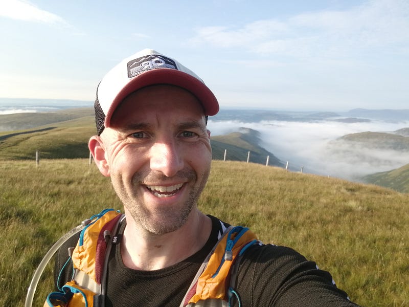 A picture of me and a cloud inversion at mile 9